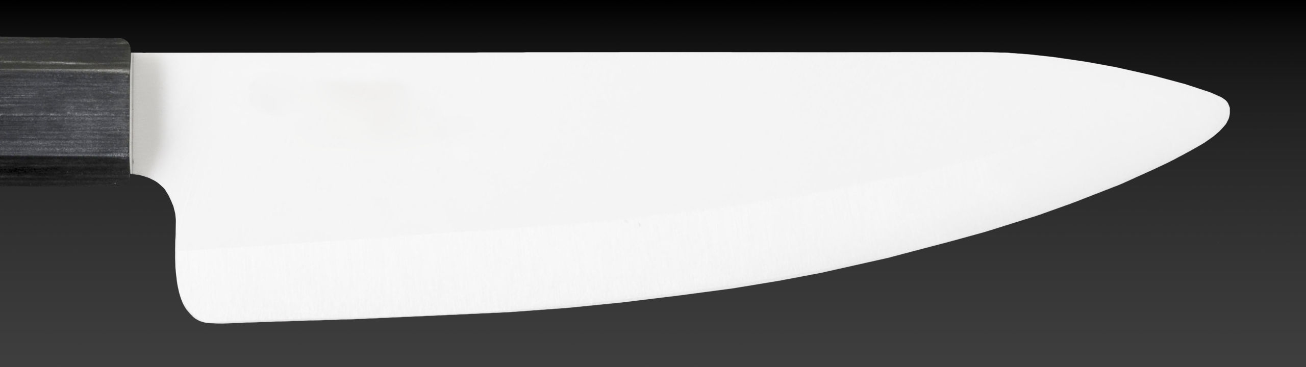 Knife with ceramic blade, landscape format banner on the subject of sharpening ceramic knives