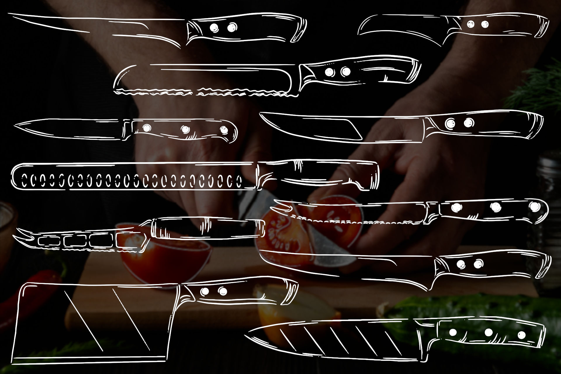 Preview image on the topic of knife science for European kitchen knives